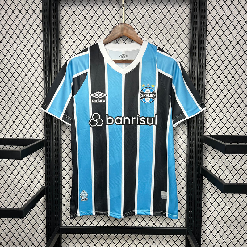 camisa masculina do Grêmio, modelo titular (Home) da temporada 2024/2025