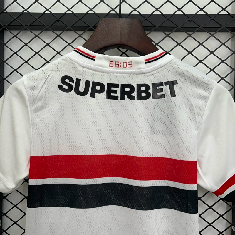 Camisa Infantil São Paulo Home 25/26